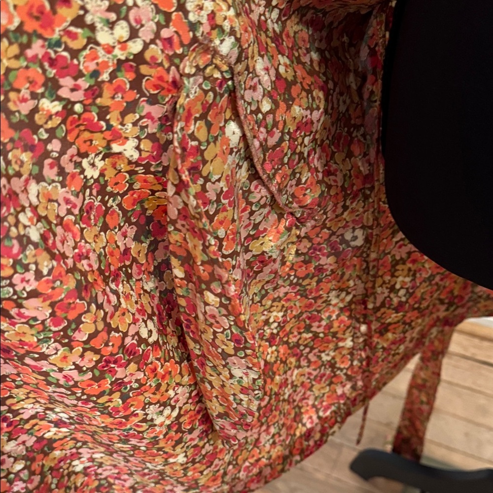 Victoria's Secret Vibrant Floral Satin Robe - One Size - Picture 7 of 8